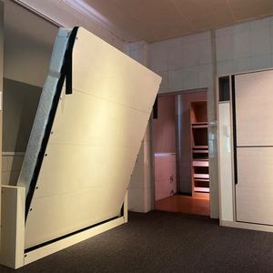 Moderno multifuncional inteligente economia de espaço, madeira branca vertical dobrável escondida parede cama murphy - Product Image 4