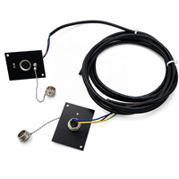 Connecteur circulaire sur panneau personnalisé YZCONN avec câble de capteur RTD et capuchon de protection