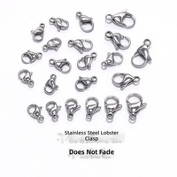 Vente en gros de fermoirs mousquetons elliptiques électroplaqués en acier inoxydable 304, à ressort, pour bijoux DIY (bracelets et colliers), finition métallique