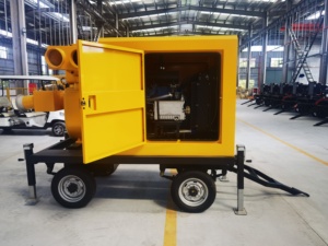 Bomba de agua de aguas residuales autocebante de 6-12 pulgadas para remolque de 4 ruedas, de alta presión, accionada por motor, de vacío, de acero inoxidable - Product Image 3