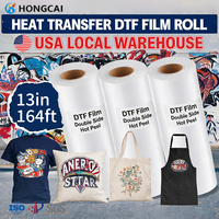 Rouleau de film de transfert DTF 13 pouces x 164 pieds, film PET mat pour imprimante directe sur film, impression sur t-shirts, vêtements, textiles