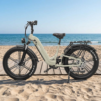 Bicicleta Eléctrica Nueva Directo de Fábrica EMOKO, 26 Pulgadas, Neumáticos Anchos, Batería de 48V 20Ah Extraíble con Llave, Doble Amortiguador
