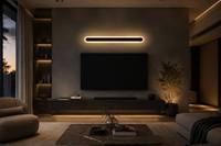 Applique murale LED linéaire nordique en fer doré, lampe longue 60cm 80cm 100cm 120cm, CRI90, dimmable, pour fond TV et escalier