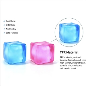 Ice Cube Squishy Toy Giant Sugar Cube Crystal clear Super Squishy Squeeze Toy for Daily Stress Vent - Product Image 2