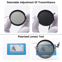 Lunettes de soleil polarisées en aluminium et magnésium avec filtre ND9 à dégradé et réglage de la teinte, dotées d'un objectif caméra