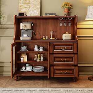 Aparador Retro Americano de Madera Maciza de Caoba, Mueble de Almacenamiento Grande para Vino, Mueble para Sala de Estar o Cocina - Product Image 2