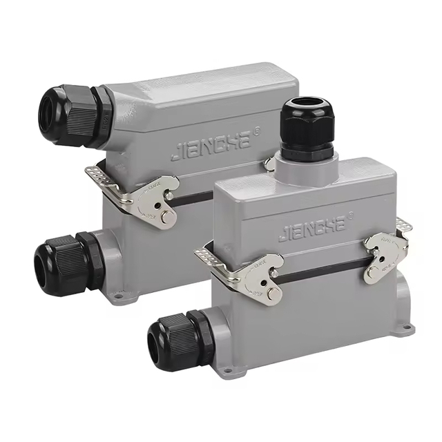 JianCha Hot Selling HDC-HE024 Aluminum Shell Male Female Heavy Duty Industrial Power Cable Connectors