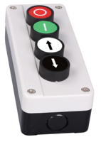 CMORSUN XALD02 10A/220V Scatola di Controllo Elettronico in Plastica ABS con Pulsanti IP67 1NO1NC Interruttori Momentanei 16A Max CE