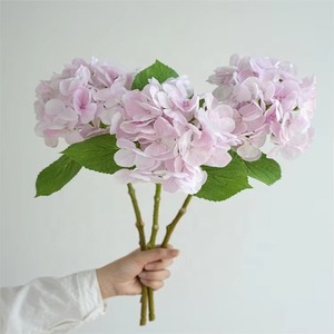 Nouvelles décorations de mariage, fleurs d'hortensias artificielles en soie, hortensias artificiels blancs et verts - Product Image 5