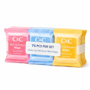 Lingettes démaquillantes douces sans alcool pour femmes, lingettes nettoyantes pour le visage avec <span class=keywords><strong>aloe</strong></span> vera et vitamine E hydratante - Product Image 3