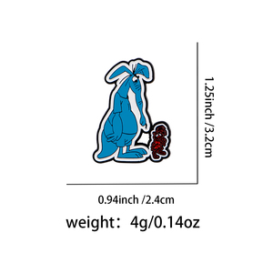 Broche en émail Abeille et Dauphin, Épingles de revers de dessin animé, Badges pour sacs à dos, accessoires vestimentaires, bijoux animaux, cadeaux pour amis - Product Image 2