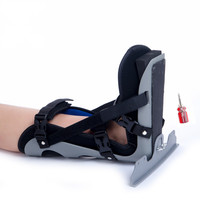 Attelle de nuit de protection de soutien orthopédique en plastique de cheville réglable pour la chute du pied et le soulagement de la douleur