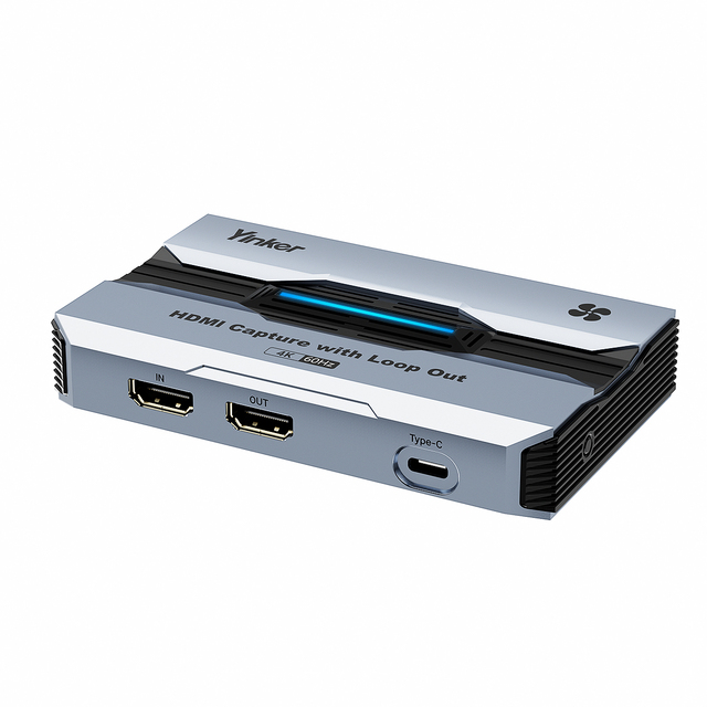 4K@60fps Capture Card Yinker 2K@144fps 1080p@240fps Video Capture Card, HDR & VRR Capture and Loop-Out, No Latency