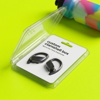 Boîte d'emballage en plastique transparente pour écouteurs, outils de beauté, électronique grand public, boîte à clapet en PET transparente