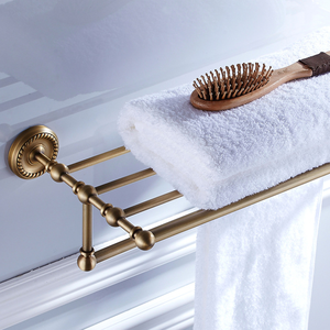 Toallero de Latón Vintage, Soporte de Toallas de Latón Antiguo para Pared de Baño, Juego de Accesorios Rústicos para Baño con Barra para Toallas <span class=keywords><strong>Barcelona</strong></span> - Product Image 5