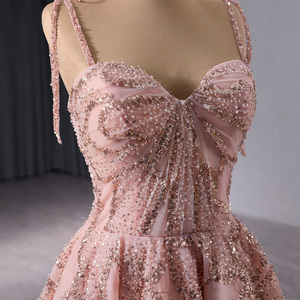 Robes de soirée sexy en tissu rouge de haute qualité 2024, robes de soirée vintage à sequins faits à la main Rsm241064 - Product Image 3