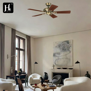 Catálogo de Ventiladores Decorativos para el Hogar, Diseño Económico de 52 Pulgadas, Ventilador de Techo Retro de 5 Aspas con Luz - Product Image 4