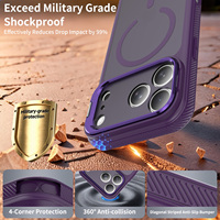 Nouvelles conceptions tendance : Coque de téléphone hybride PC+TPU magnétique antichoc pour iPhone 16 17 18 Pro Max avec support d'appareil photo et logo personnalisé