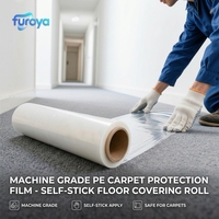 Film de protection pour tapis en HDPE transparent de qualité supérieure, auto-adhésif, moulé par soufflage, pour déménagement et construction