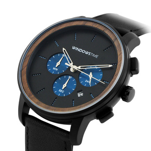 <span class=keywords><strong>Orologio</strong></span> Cronografo al Quarzo <span class=keywords><strong>da</strong></span> Uomo Personalizzato di Alta Qualità con Cinturino in Pelle e Acciaio Inossidabile, Design Semplice e Lussuoso - Product Image 1