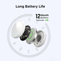 Pelacak GPS Smart Tag Bersertifikasi MFi, Air Tag Anti Hilang, Pencari Kunci Mini untuk Dompet, Tas, Kartu, iOS, Bekerja dengan Apple Find My Hub