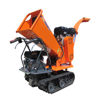 Pencacah Kayu Crawler Bensin 15HP Self Propelled GST120 Kapasitas 120mm, Pencacah Ranting Profesional untuk Kebun