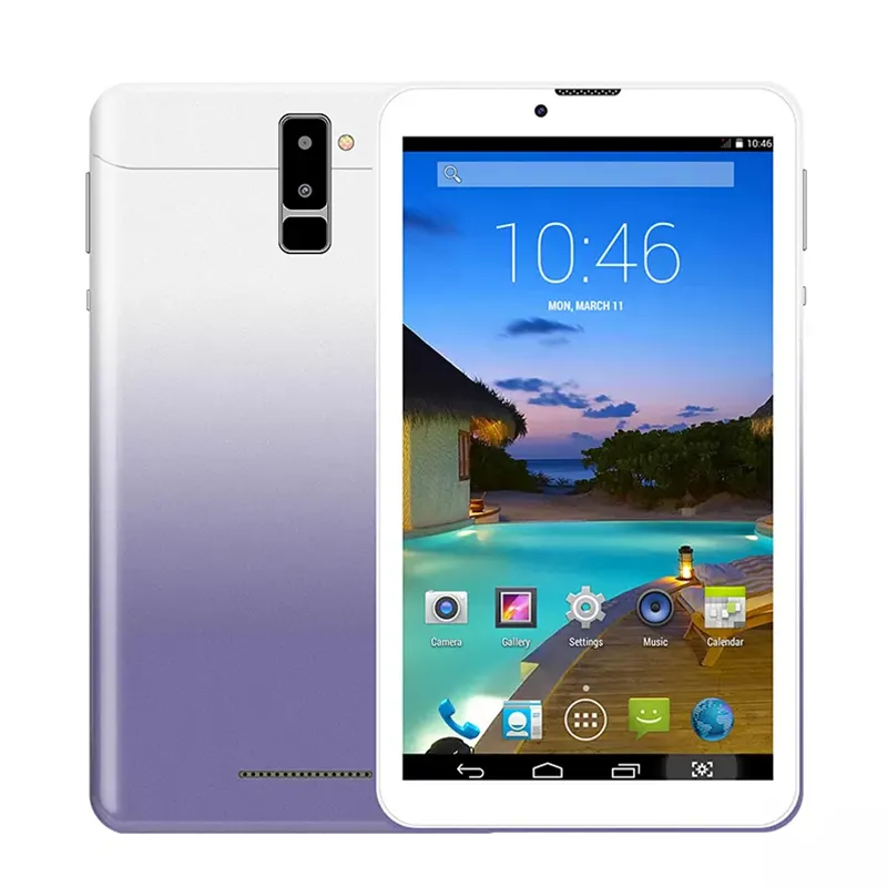 Direct Factory Price 8gb ROM Flash hd Tablet Android 4.4 Super thin 7inch 3g tablet With Front And Rear Dual Cameras