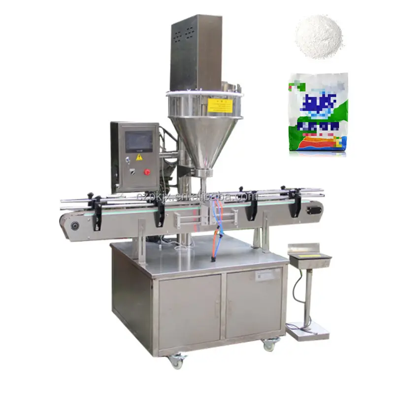 Máquina semiautomática de llenado de barrena de alta precisión, máquina empacadora de llenado de polvo nutritivo de especias y proteínas de peso