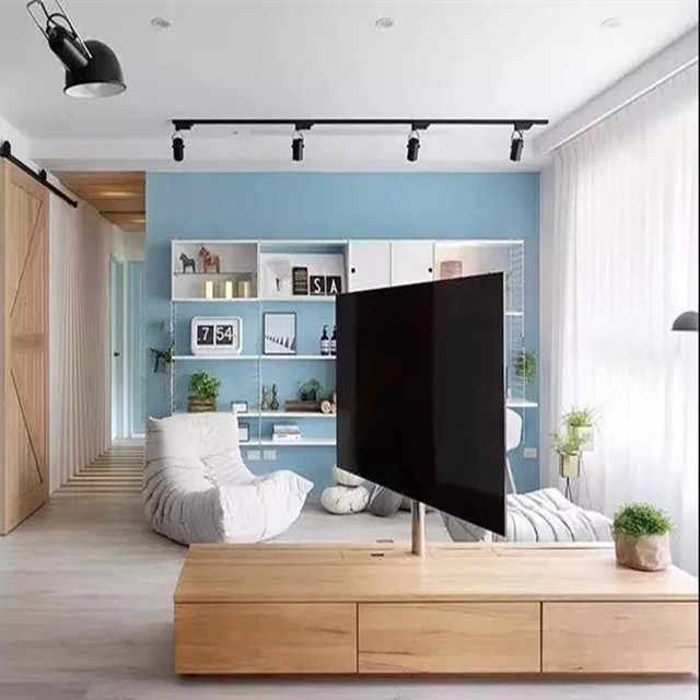 Living Room Furniture Rotate Tv Stand 360 Degrees Wood Cabinet Swivel Tv Stand Base With Remote