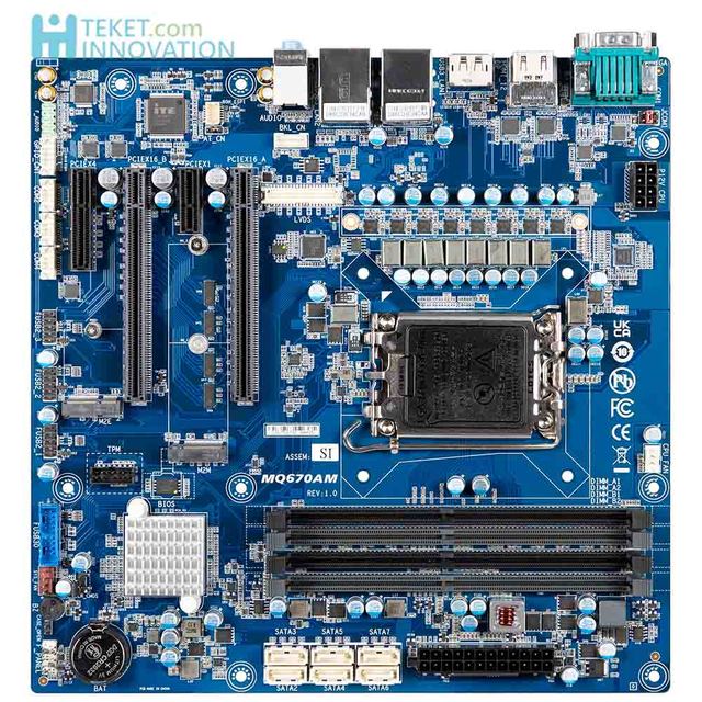 For Gigabyte UATX-Q670A Micro ATX Motherboard with LGA 1700 Intel Q670 DDR4 2xPCIex16 4xCOM 12xUSB 6xSATA 6Gb/s 2.5GbE LAN 2HDI