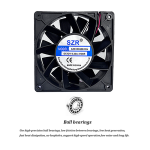 พัดลมระบายความร้อนระบบระบายความร้อนของแชสซีพัดลมระบายความร้อน12038ลูกปืนไฟฟ้ากระแสตรงแบบแกนไหลในอุตสาหกรรมปรับแต่งได้ - Product Image 5