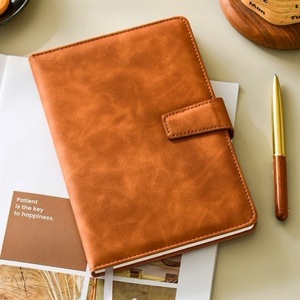 Cuaderno diario de cuero Vintage A5 de lujo, diario Personal encuadernado con hilo, rejilla de puntos de costura, diario punteado forrado - Product Image 4