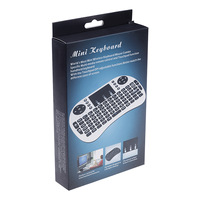 Keyboard Mini Nirkabel I8 Baterai AAA Kompatibel dengan Raspberry Pi 2.4g Keyboard Mini Nirkabel Keyboard Bluetooth Mudah Digunakan untuk Ppt