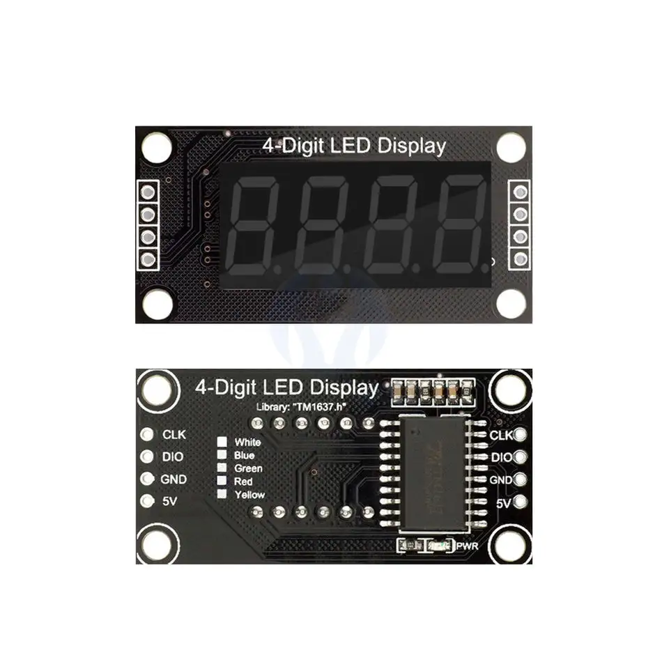 TM1637 0.36" 0.36 Inch 7 Segments Digital Display Tube 4-Digit LED Module Board Red Green Blue Yellow White