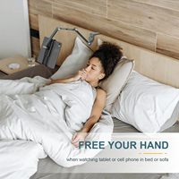 Support de bureau pliable réglable pour tablette avec support de téléphone à base rotative à 360 °