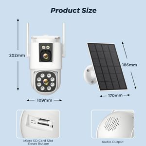Cámara de Seguridad con IA para el Hogar, Sistema Inalámbrico Solar LTE 4G Tuya, Panel Okam, Wi-Fi, Teleobjetivo, Visión Nocturna, Zoom 50X - Product Image 6