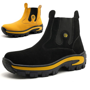 Bottes <span class=keywords><strong>Chelsea</strong></span> d'extérieur pour hommes de qualité supérieure, à enfiler, en <span class=keywords><strong>cuir</strong></span> PU durable, pour le travail et la construction industrielle - Product Image 1