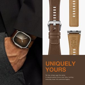 Correas de Cuero Suitisbest al por Mayor de Fábrica, Compatibles con <span class=keywords><strong>Apple</strong></span> <span class=keywords><strong>Watch</strong></span> <span class=keywords><strong>Ultra</strong></span> de 49 mm, <span class=keywords><strong>Correa</strong></span> de Repuesto de Cuero Genuino de Piel de Becerro - Product Image 6