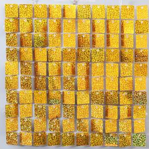 Panneau mural en sequins 3D scintillants, couleur or, à emboîter, pour décoration de mariage, d'anniversaire - Product Image 1