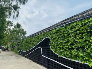 Panel de Jardín Vertical, Jardinera de Pared Verde, Plástico Modular, Ecológico, Duradero, Ligero, con Orificio de Drenaje - Product Image 5