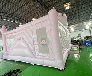 Castillo Inflable Rosa Claro con Tobogán para Bodas y Eventos, Brincolín Inflable para Diversión - Product Image 2