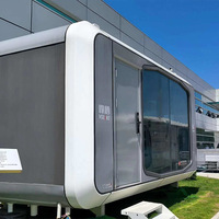 Cápsula Espacial Microhabitable Integrada Personalizada, Cabaña Residencial Móvil Prefabricada de Acero, Villas Impermeables, Casas Modulares de 40 Pies