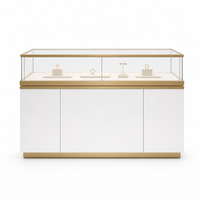 Vitrine murale pour bijoux avec éclairage LED, personnalisable pour bijouterie, présentoir à jade