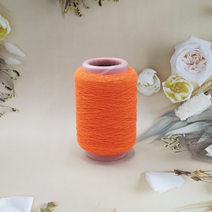 เส้นใยสีที่ย้อมตามสั่ง วัตถุดิบสิ่งทอ เส้นใยยืดหยุ่นสำหรับถุงมือ ถุงเท้า เสื้อผ้า เส้นด้ายเคลือบไนลอน เส้นด้ายปั่นสำหรับทำสายรัด - Product Image 1