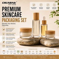 Flacon en verre jaune de luxe OEM de haute qualité, écologique, rechargeable, couleurs personnalisables, pour cosmétiques, crème corporelle, crème visage, gouttes pour les yeux