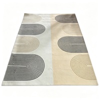 Tapis d'intérieur imprimé en fausse fourrure de cachemire, doux et luxueux, taille personnalisée, motif abstrait à lignes, antidérapant, durable, pour la maison, le bureau, l'hôtel