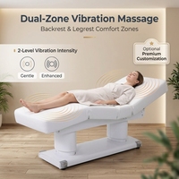 Table de massage électrique intelligente avec base en bois, canapé inclinable réglable pour salon de beauté, idéal pour les centres de bien-être et de santé