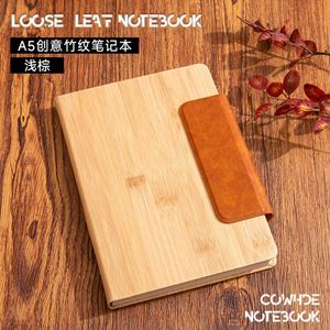 Custom Stock <b>A5</b> Creative Stitching Magnetic Buckle Business Enterprise Wooden Custom Eco-Friendly Cork PU <b>Notepad</b> Notebook - Product Image 4