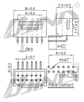 PHSD-AW 2.0mm pas plaquette connecteur bornier 2-16P mâle/femelle broches DC 5A courant nominal pour application PCB