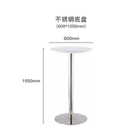 Haute qualité à l'extérieur moderne de la mode haut Abs en acier brossé Table de cocktail Table de bar Lq- Bt304